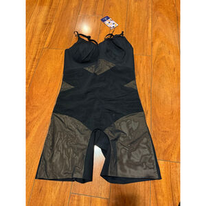 Women's HONEYLOVE Black & Brown Shapewear Bodysuit XL